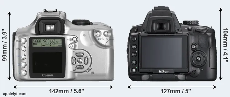 Comparison 300D or D5000 rear