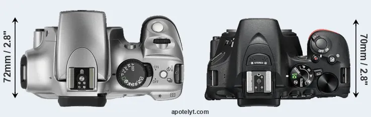 Compare 300D versus D5500 top