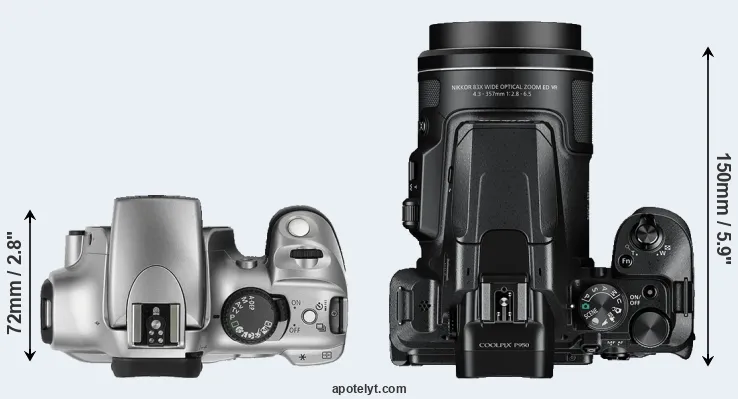 Compare 300D versus P950 top
