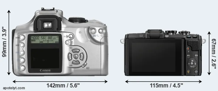 Comparison 300D or E-PL7 rear