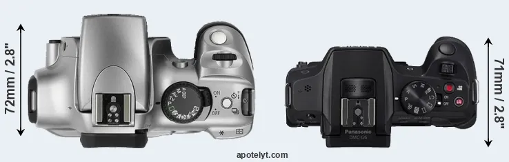 Compare 300D versus G6 top