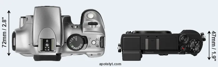 Compare 300D versus GX9 top