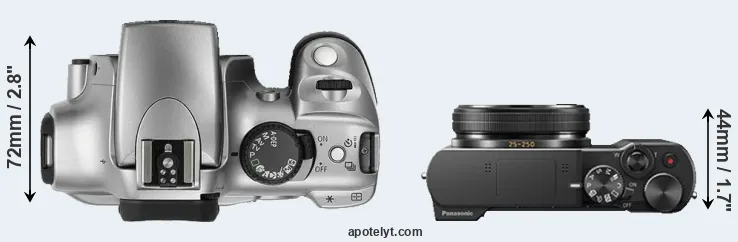 Compare 300D versus TZ100 top