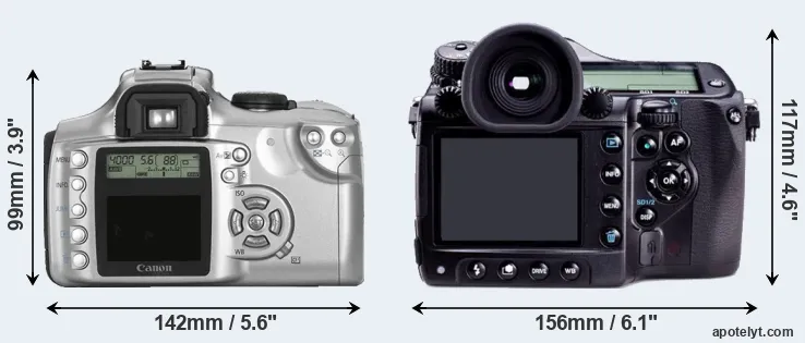 Comparison 300D or 645D rear