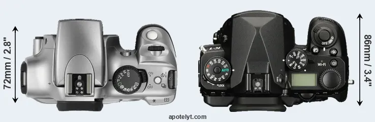 Compare 300D versus K-1 top