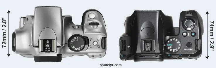 Compare 300D versus K-70 top