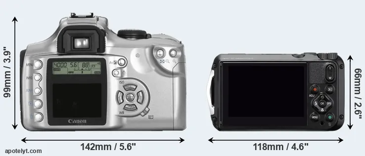 Comparison 300D or WG-6 rear