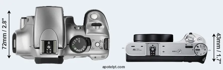 Compare 300D versus NX500 top