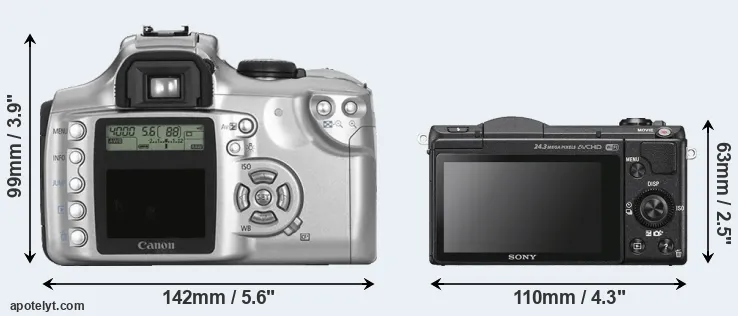 Comparison 300D or A5100 rear