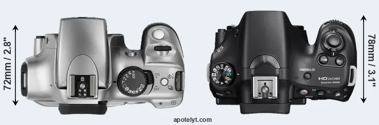 Compare 300D versus A58 top