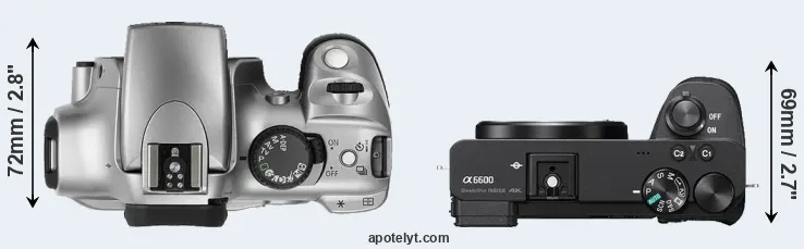 Compare 300D versus A6600 top