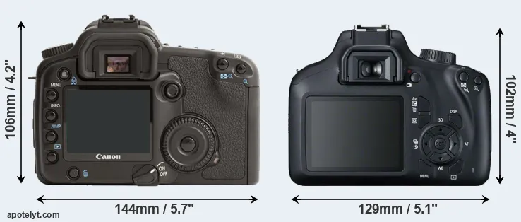 Comparison 30D or 4000D rear