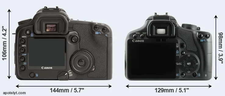 Comparison 30D or 450D rear