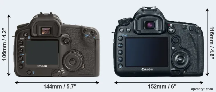 Comparison 30D or 5D Mark III rear
