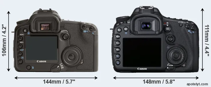 Comparison 30D or 7D rear