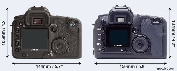 Comparison 30D or D60 rear