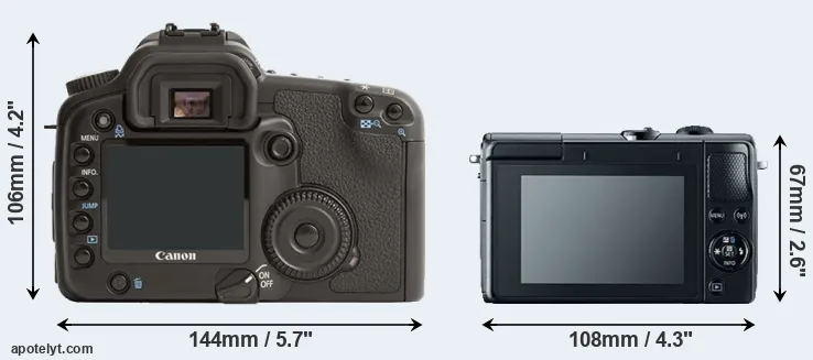 Comparison 30D or M100 rear