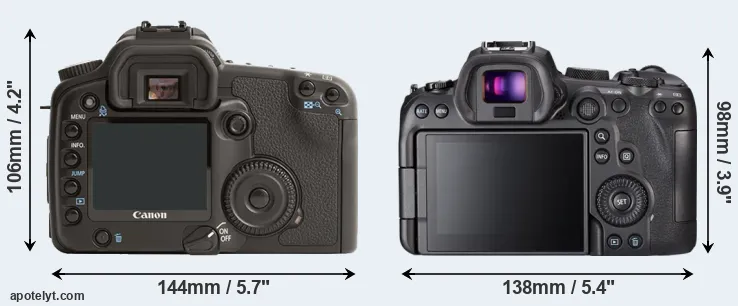 Comparison 30D or R6 rear