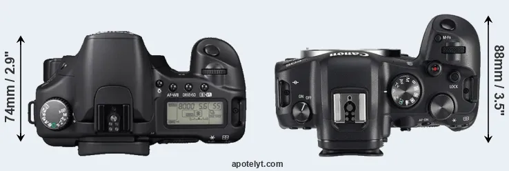 Compare 30D versus R6 top
