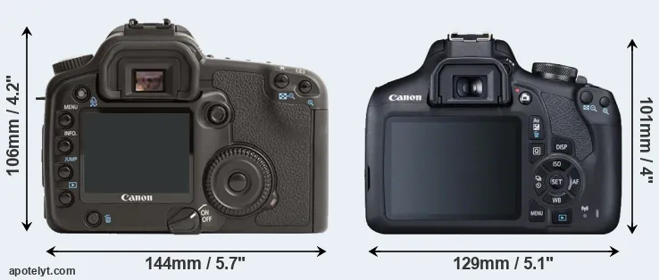Comparison 30D or T7 rear