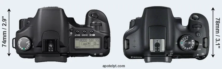 Compare 30D versus T7 top