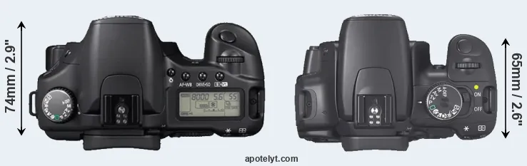 Compare 30D versus XTi top