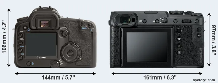 Comparison 30D or GFX 50R rear