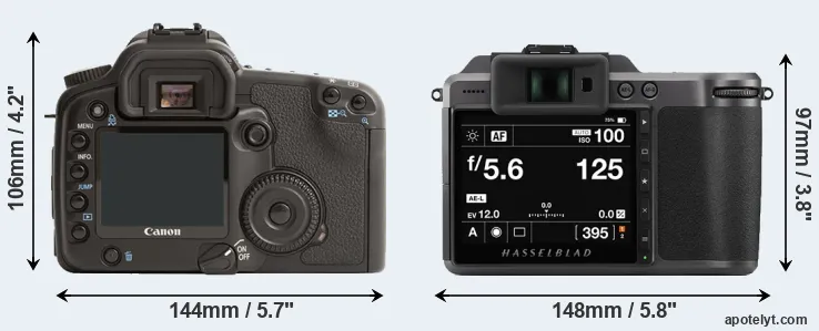 Comparison 30D or X1D II rear