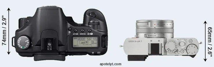 Compare 30D versus D-LUX 7 top