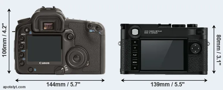 Comparison 30D or M10 rear