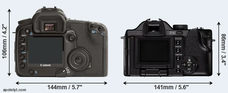 Comparison 30D or V-LUX 1 rear