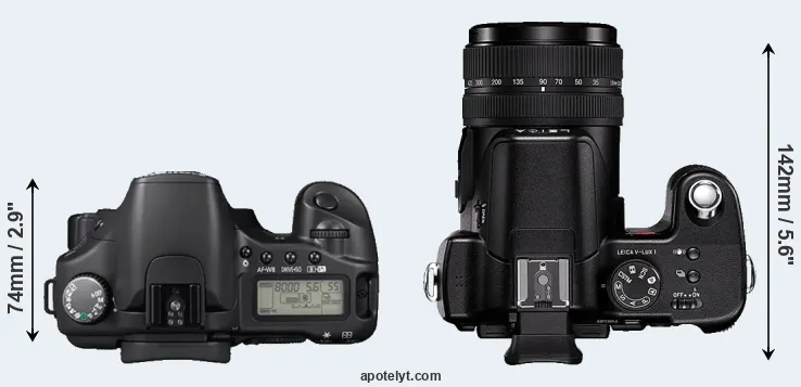 Compare 30D versus V-LUX 1 top