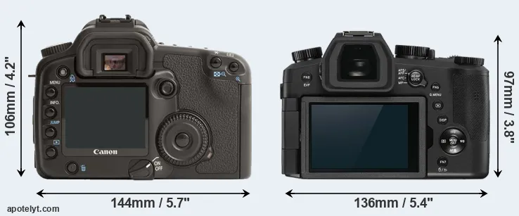 Comparison 30D or V-LUX 5 rear