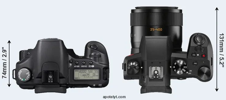 Compare 30D versus V-LUX 5 top