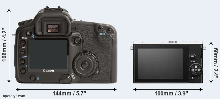 Comparison 30D or J4 rear