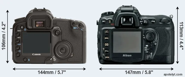 Comparison 30D or D200 rear