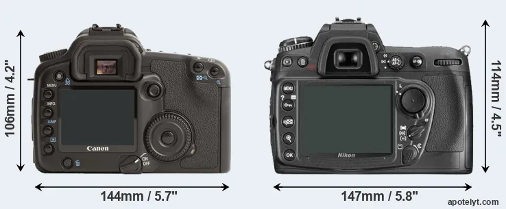 Comparison 30D or D300 rear