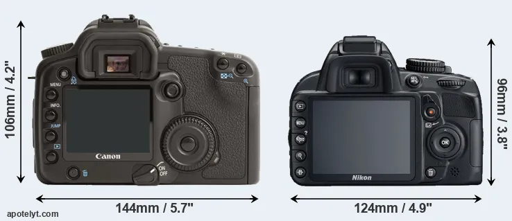 Comparison 30D or D3100 rear