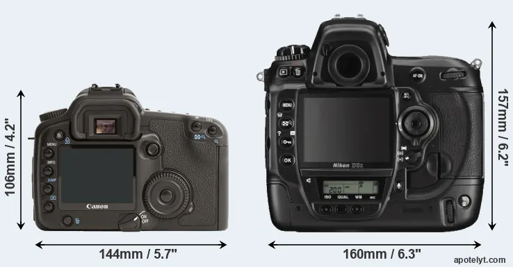 Comparison 30D or D3X rear
