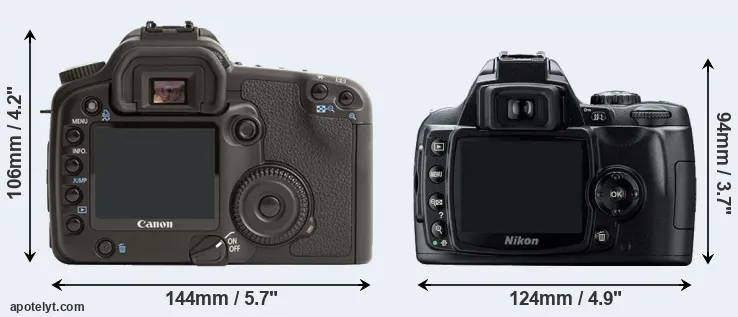 Comparison 30D or D40 rear