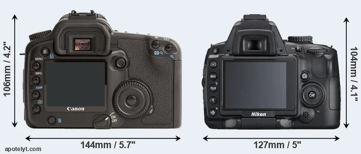 Comparison 30D or D5000 rear