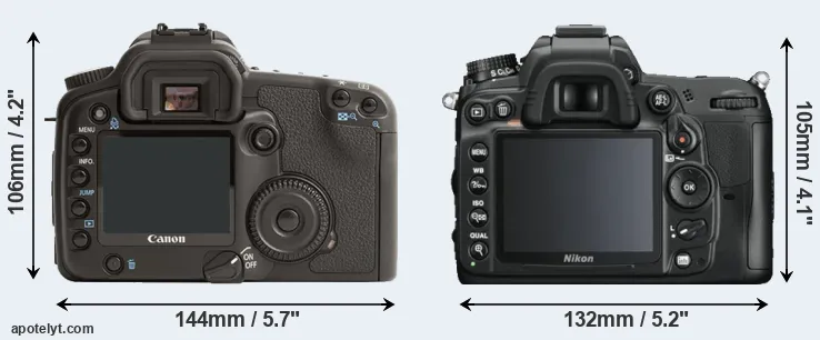 Comparison 30D or D7000 rear