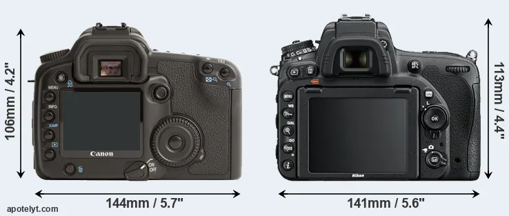 Comparison 30D or D750 rear