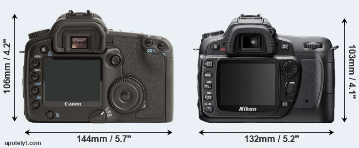 Comparison 30D or D80 rear