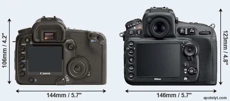 Comparison 30D or D810 rear