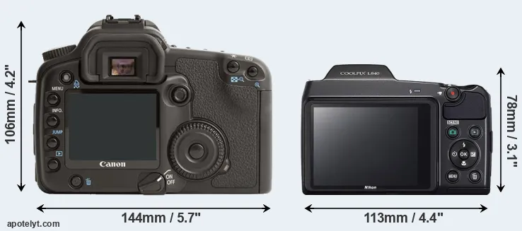 Comparison 30D or L840 rear