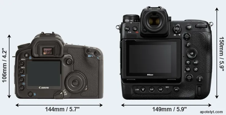Comparison 30D or Z9 rear