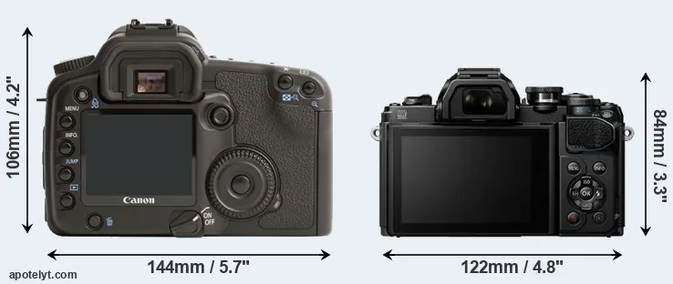 Comparison 30D or E-M10 III rear