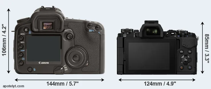 Comparison 30D or E-M5 II rear