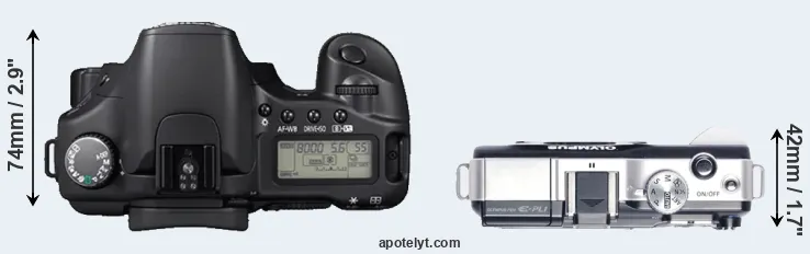 Compare 30D versus E-PL1 top